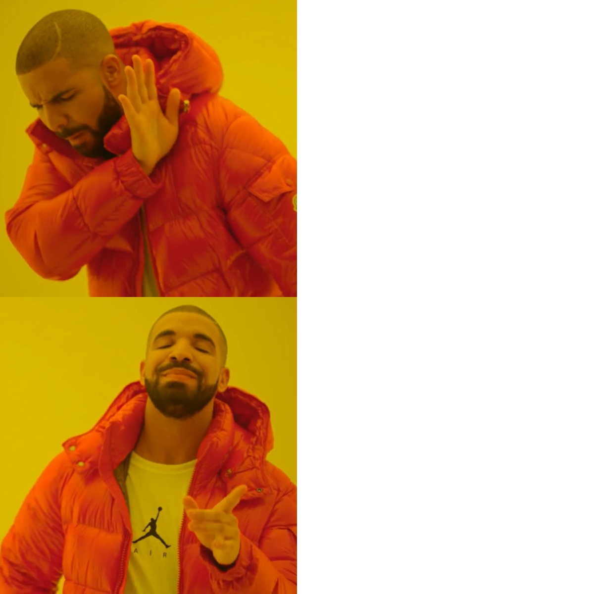 Drake Hotline Bling meme about Orla Kiely