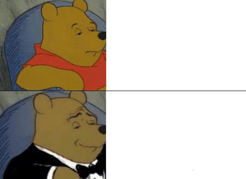 Tuxedo Winnie The Pooh meme about Orla Kiely