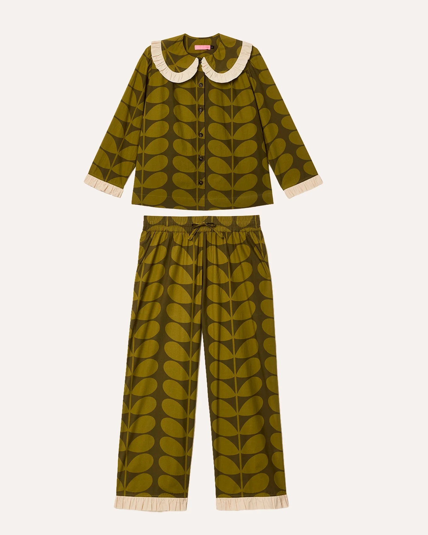 Pyjama Set - Solid Stem Khaki