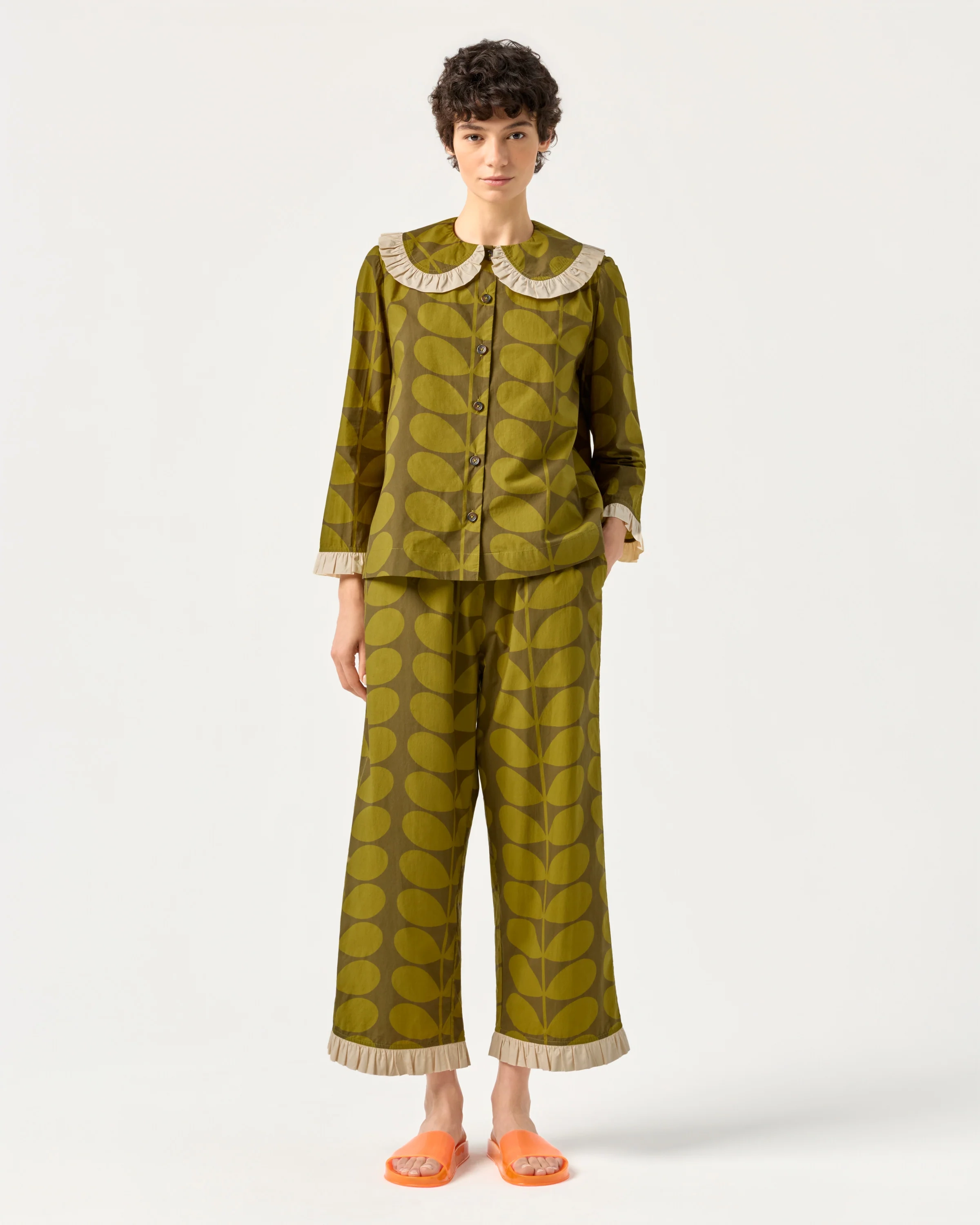Pyjama Set - Solid Stem Khaki