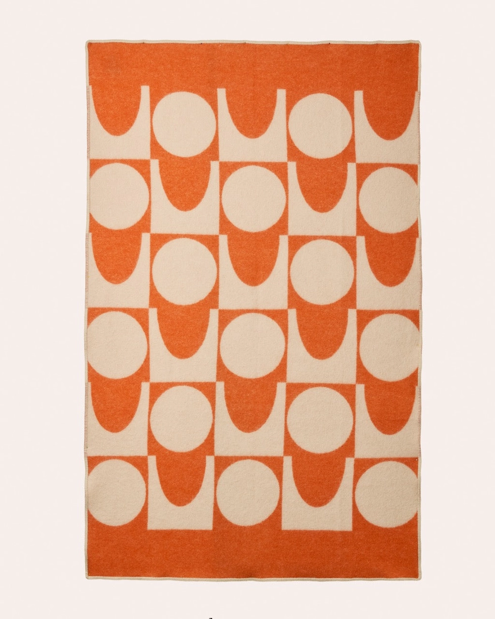Wool Blanket - Spot Square Orange